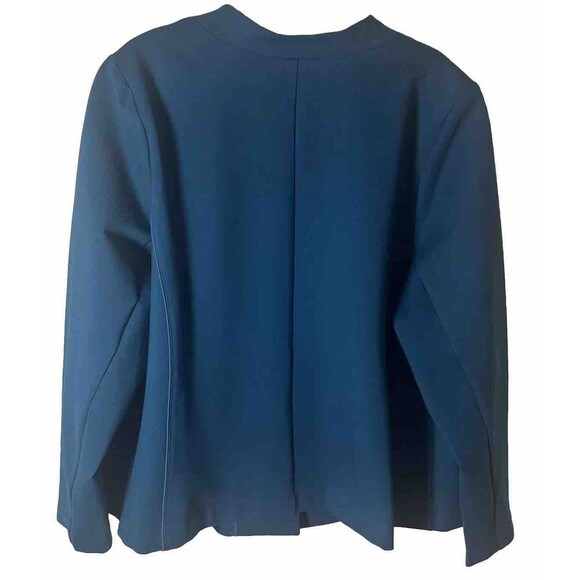 26 Eloquii Women’s Plus Size Stretch Blue/Green Work Blazer Rayon/nylon/spandex - Picture 5 of 5